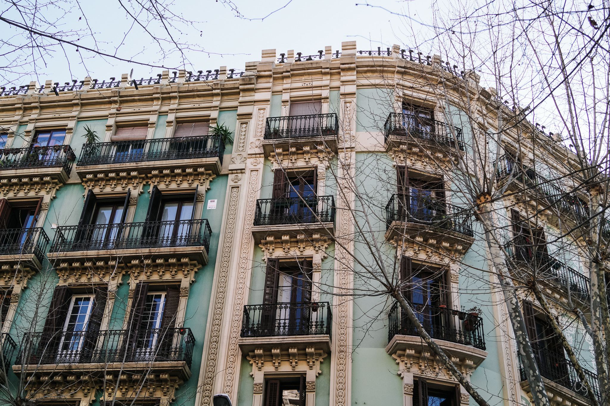 Grünes Haus in Barcelona